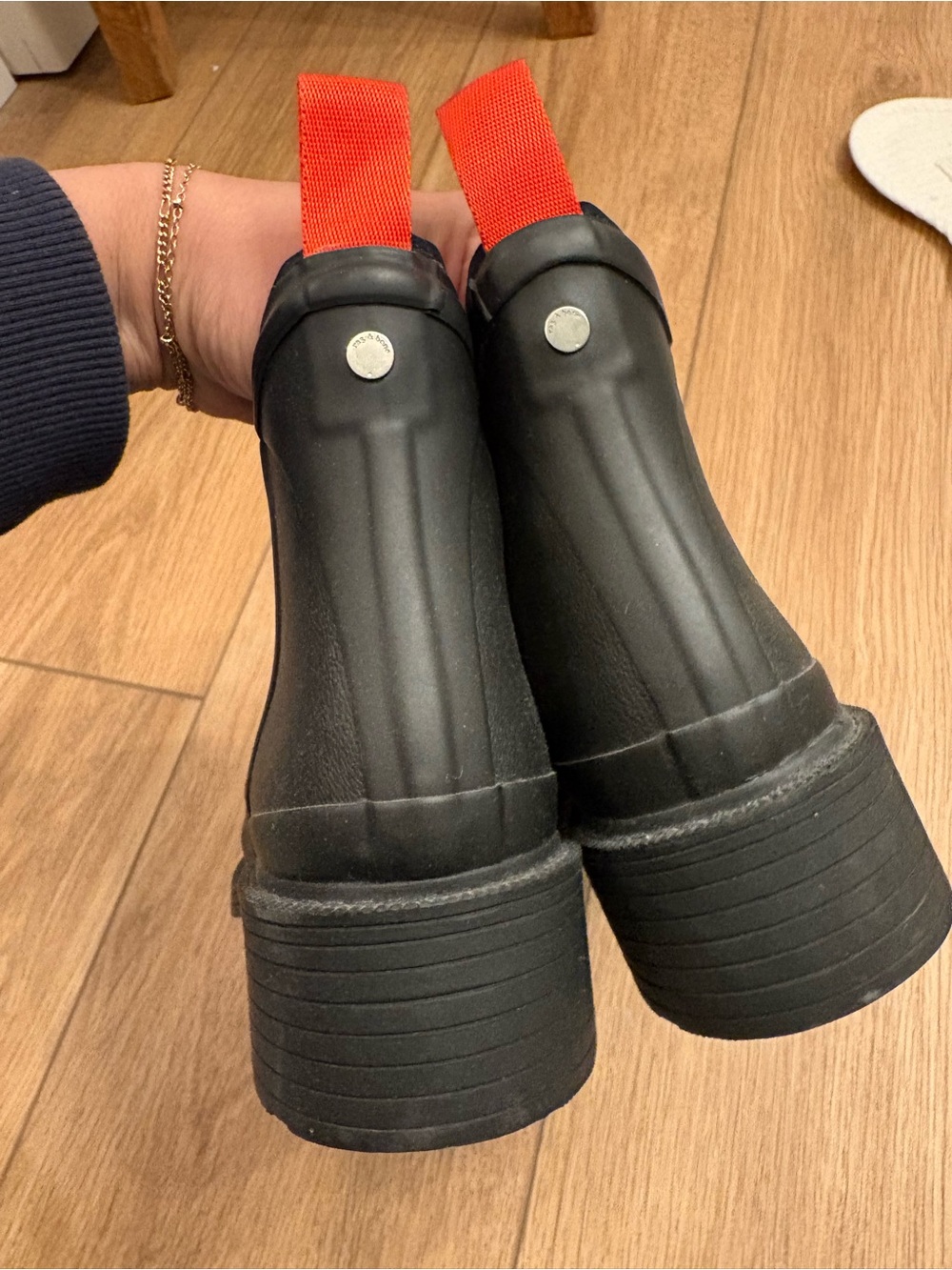Rag & Bone Women's Dartford Chelsea Rubber Rain Water boots Black Womens size 37 - Picture 5 of 5